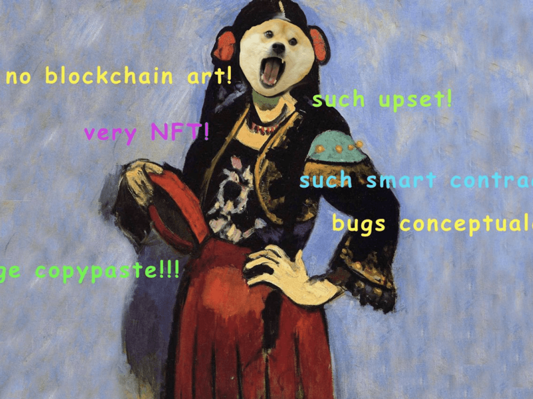 There is no such thing as blockchain art